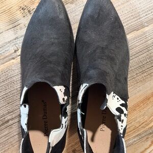 Pierre Dumas Black and White Slip-On Shoes